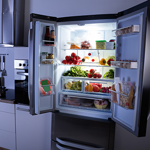 open refrigerator in dark kitchen gainesville ga